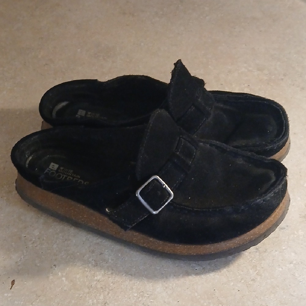 Womens White Mountain Black Clogs Sz 10